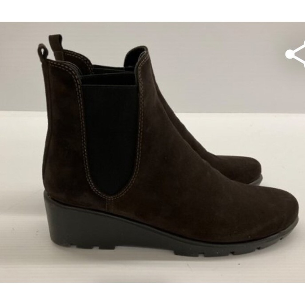 NEW The Flexx Slimmer Brucciato Dark Brown Suede Chelsea Boot Size 9.5 Italy